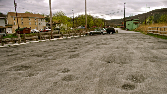 Historic Pothole Parking Lot at Towpath Entrance